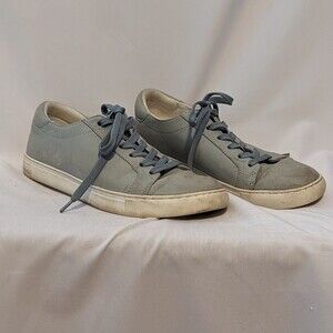 Kenneth Cole Leather Sneakers Blue with Metallic Stripe - Womens 8